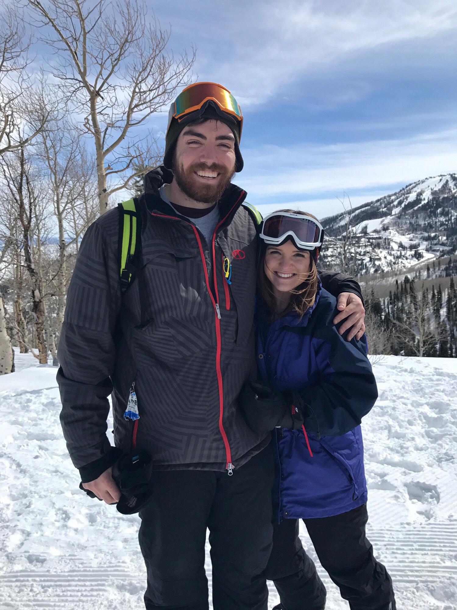 Kris teaching Haley to ski at Park City Mountain - March 4th, 2017