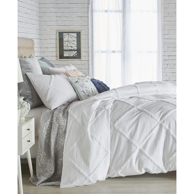 Peri Home Chenille Lattice King Duvet Cover