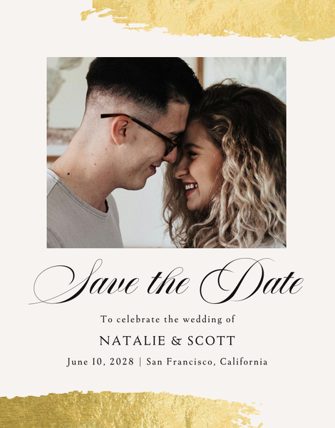 Casey Photo Foil | Light Oatmeal | Zola Save The Dates