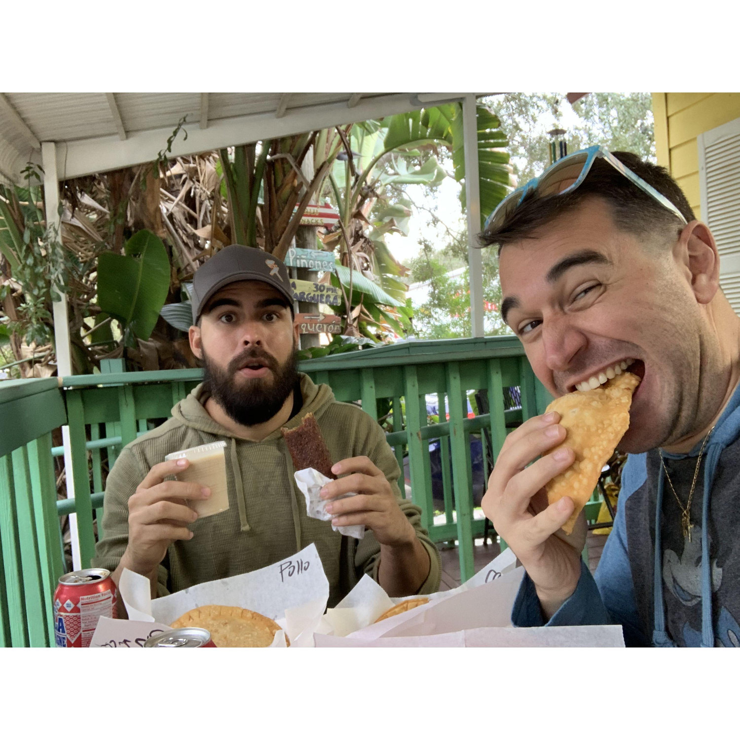 Trying some Puerto Rican food