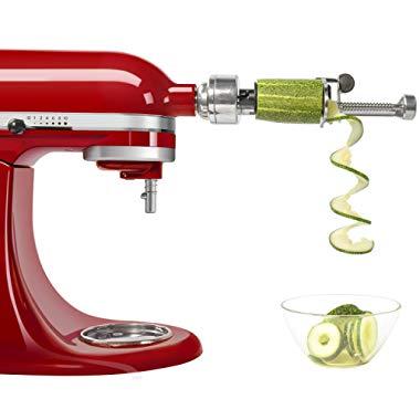 Spiralizer Attachment (7 Blades) Compatible with KitchenAid Stand Mixer, Comes with Peel, Core and Slice, Vegetable Slicer