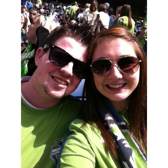Tyler took me to my first Sounders match for my 21st birthday!