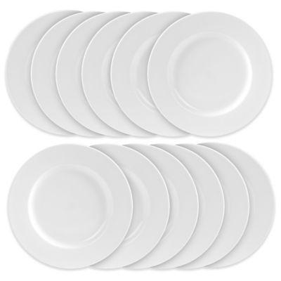 Everyday White® by Fitz and Floyd® Rimmed Dinner Plates in White (Set of 12)