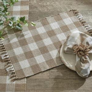 Wicklow Check Natural Placemats - Set of 6