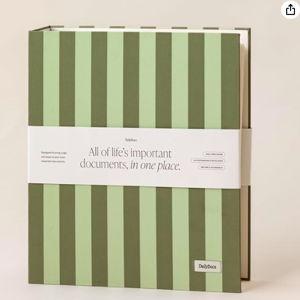 Document Organizer Binder – Premium Linen Folder System with Full & Half-Page Envelopes for Important Papers, Passports, Birth Certificates & More