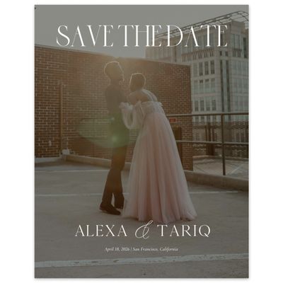 White Wedding Digital Save the Date - Cleveland Photo
