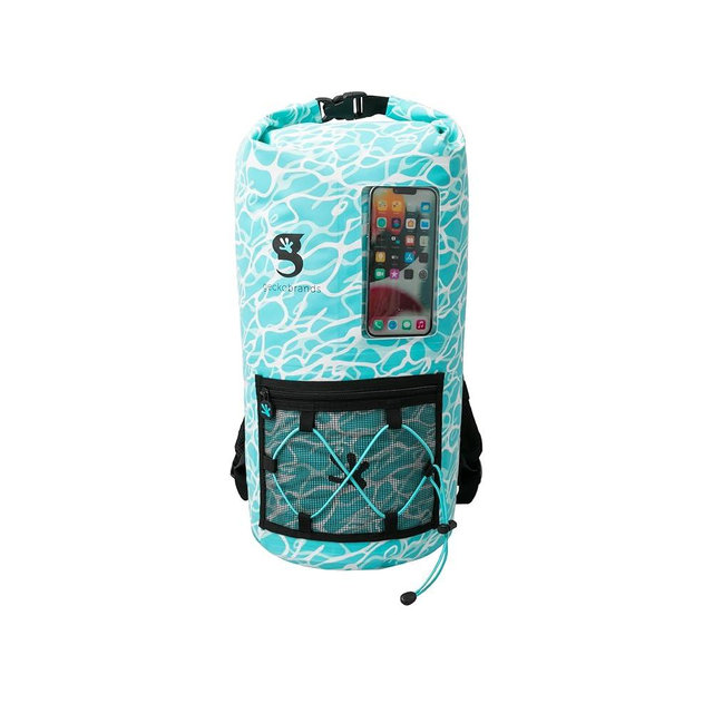 geckobrands Hydroner 20L Waterproof Dry Bag Backpack – Lightweight Roll-Top Bag with Clear Phone Pouch for Outdoor Activities
