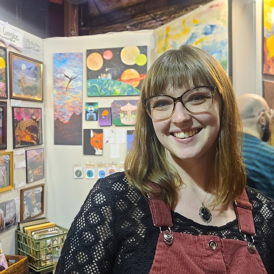 I was able to showcase my painting at the pancakes and booze art show!