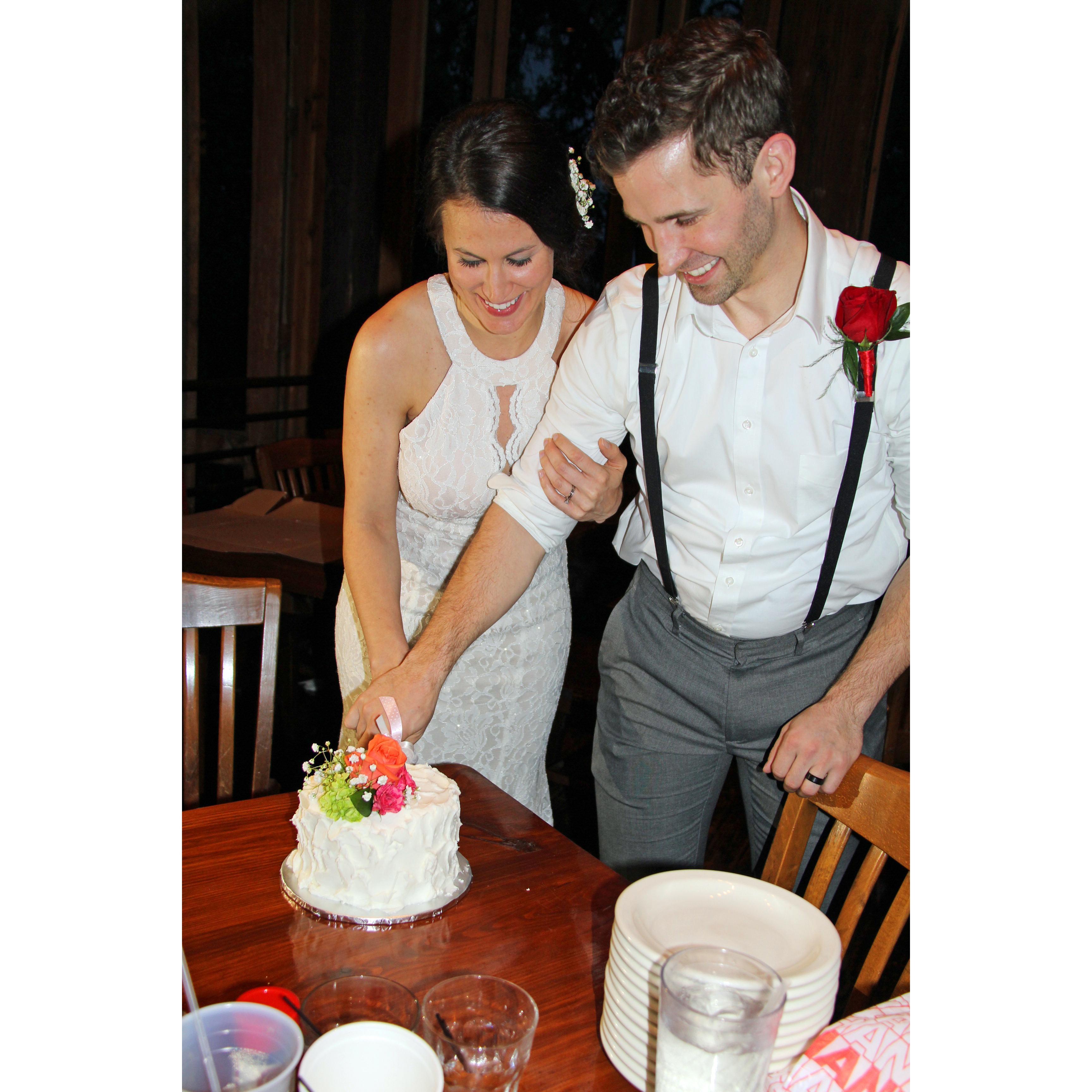 The cake was also a gender reveal for our baby girl!