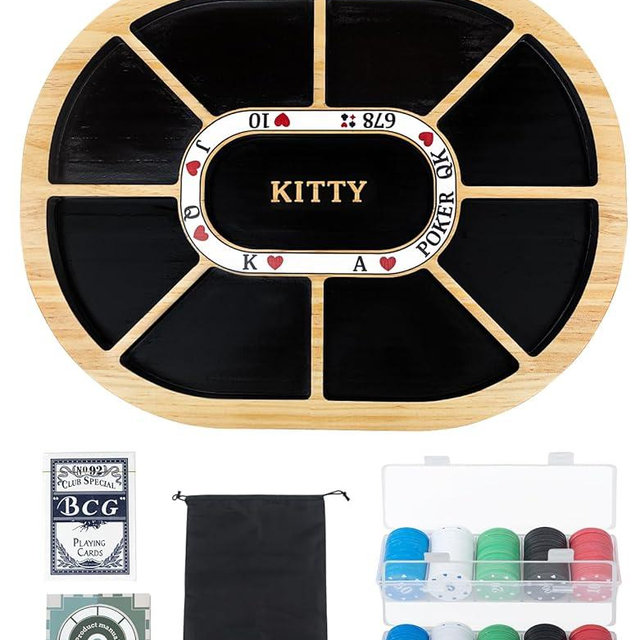 Michigan Rummy Board Game Deluxe Set Wooden Michigan Rummy Game Board,with 200 Pcs Chips, 1 Deck of Poker,1 Storage Bag, 1 Manual. The Perfect Blend of Rummy and Poker, Perfect for Family Game Night