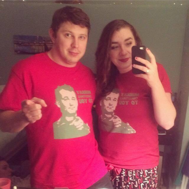 Our Christmas tradition - wearing our Murray Christmas to You shirts to bed Christmas Eve