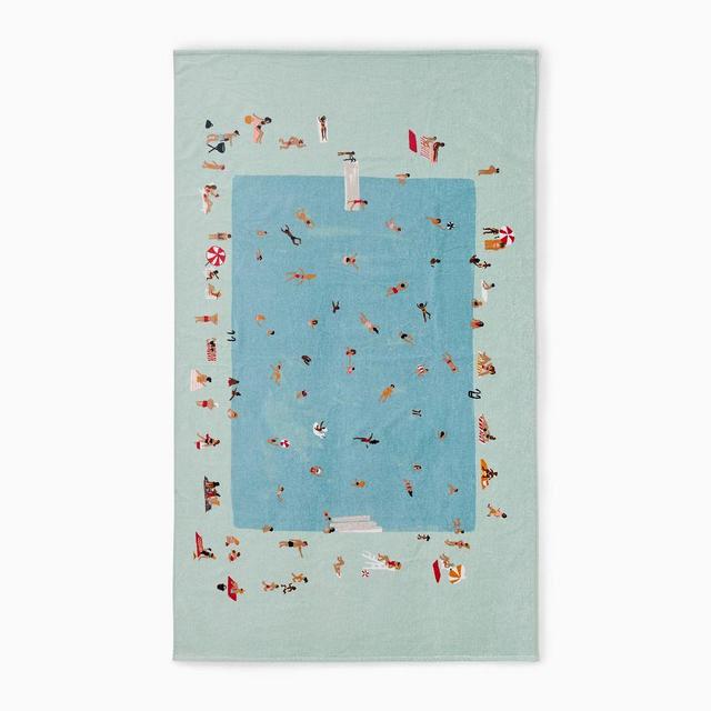 Pool Scene Beach Towel, 40" x70"