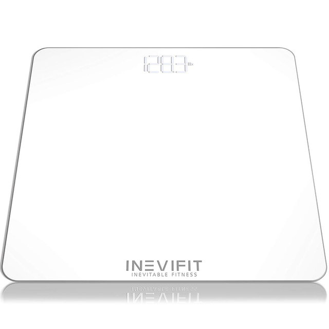 INEVIFIT Premium Bathroom Scale, Highly Accurate Digital Bathroom Body Scale, Measures Weight up to 400 lbs. Includes Batteries