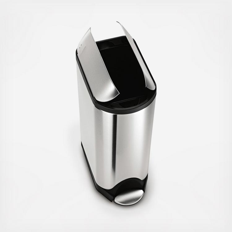 simplehuman Brushed Stainless Steel 10-Liter Profile Step Trash Can