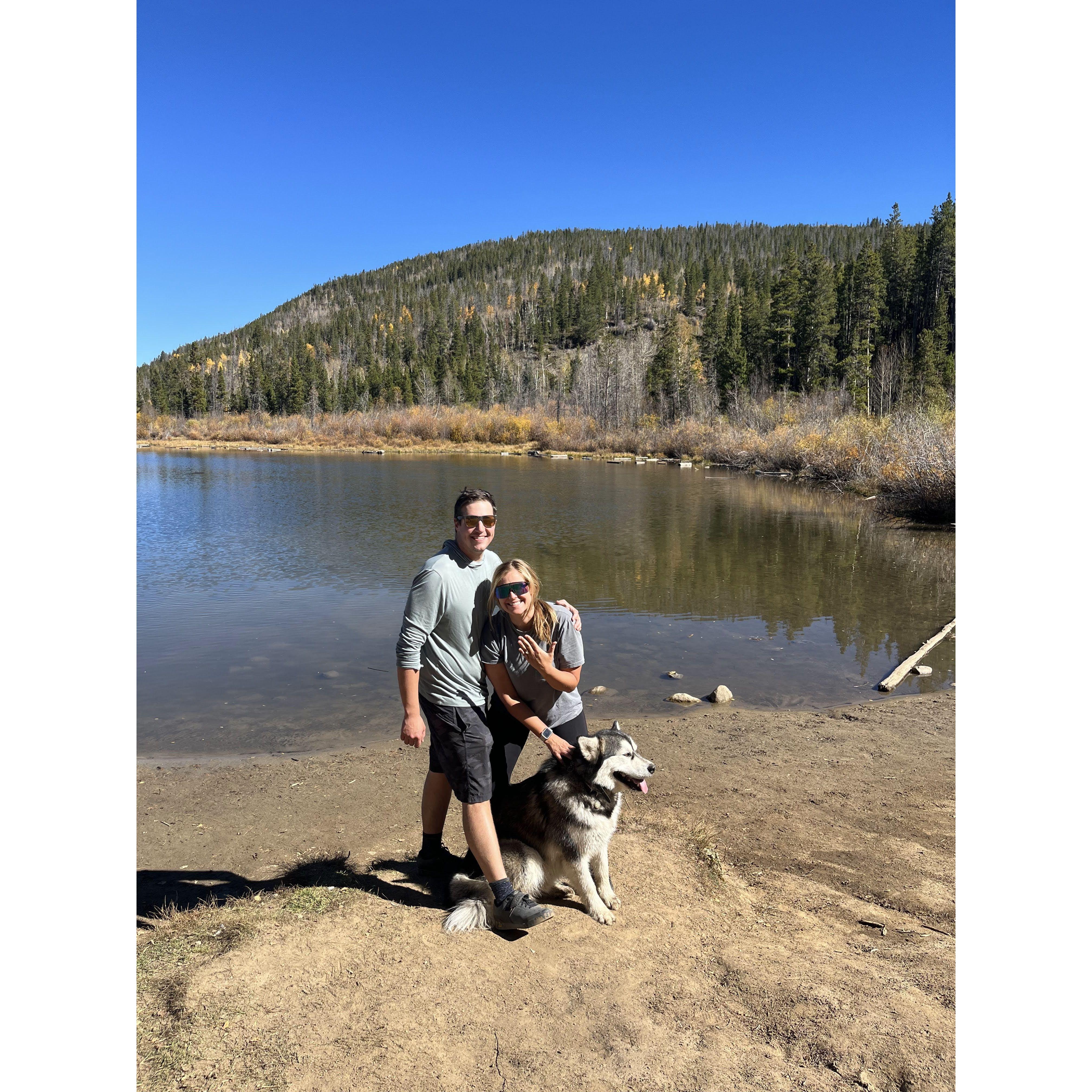 We're engaged!  Rainbow Lake- Frisco CO