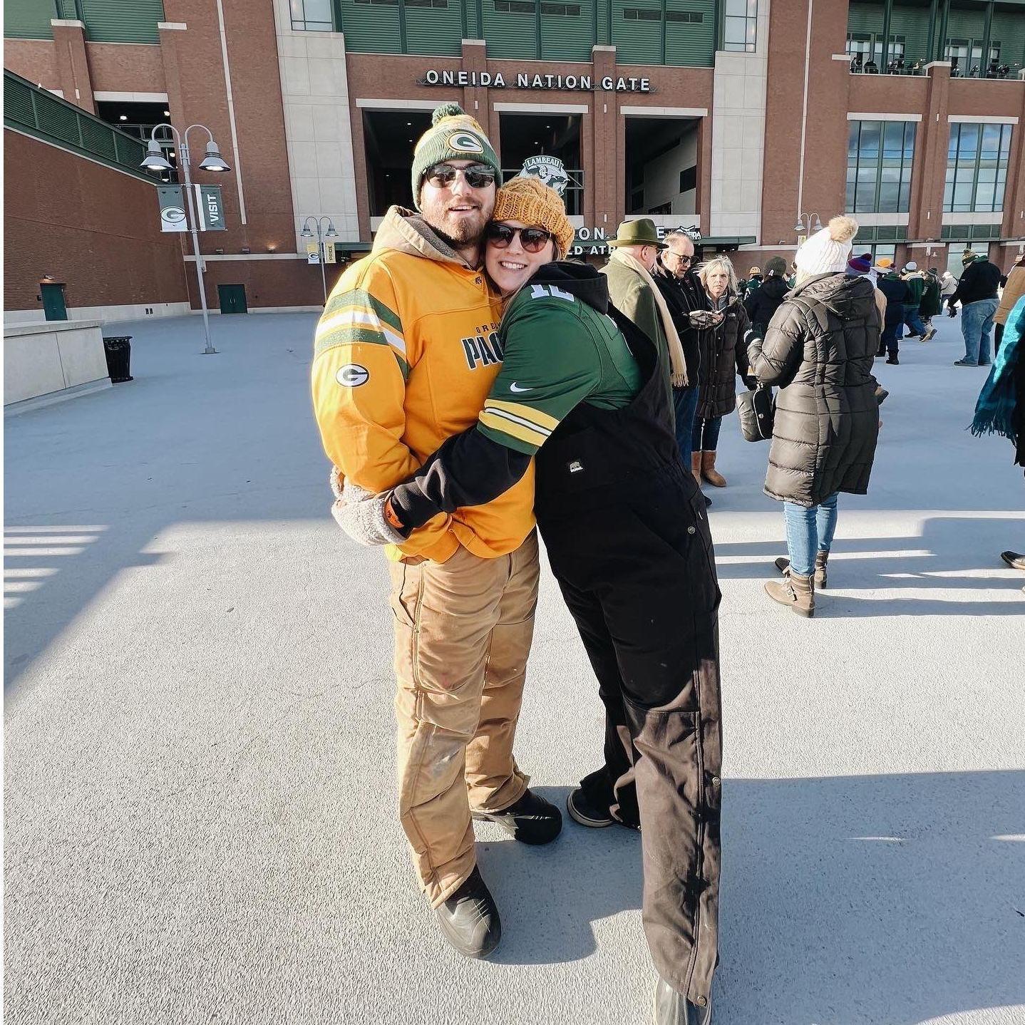 Our first Packers game together!