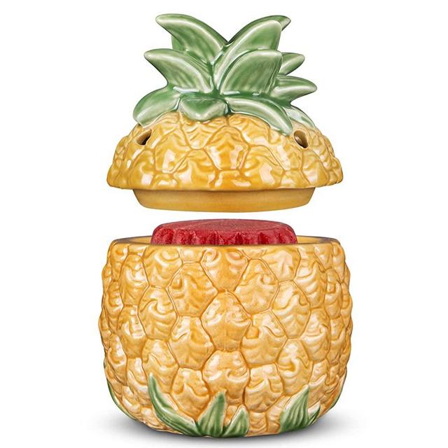 STAR MOON Wax Warmer for Scented Wax Pineapple Wax Warmer Wax Melt Warmer with Ceramic Warming Plate Home Fragrance Home Decor Pineapple Decor Ideal Gift, Yellow(Pineapple)