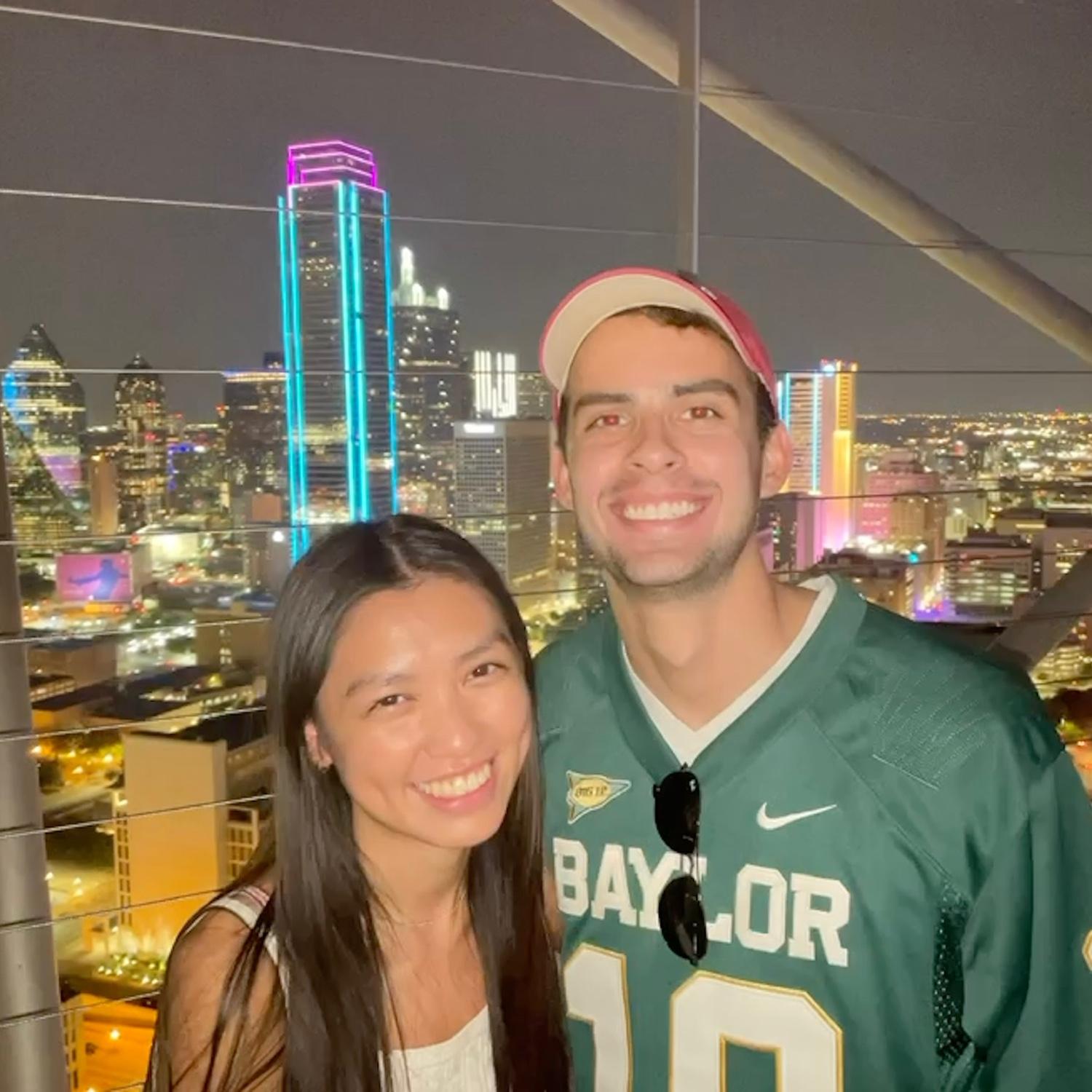 September 2022 - Chris takes Cara to the top of the Reunion Tower for one of their first dates