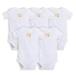 Bee Essentials Organic Short Sleeve Baby Bodysuit 5 Pack