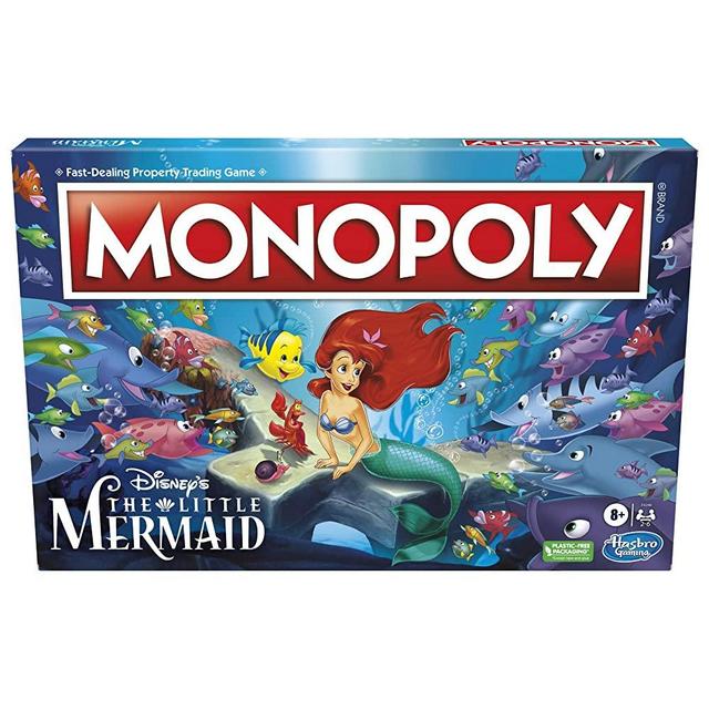 Monopoly: Disney's The Little Mermaid Edition Board Game, Family Games for 2-6 Players, Board Games for Family and Kids Ages 8+, with 6 Themed Monopoly Tokens (Amazon Exclusive)