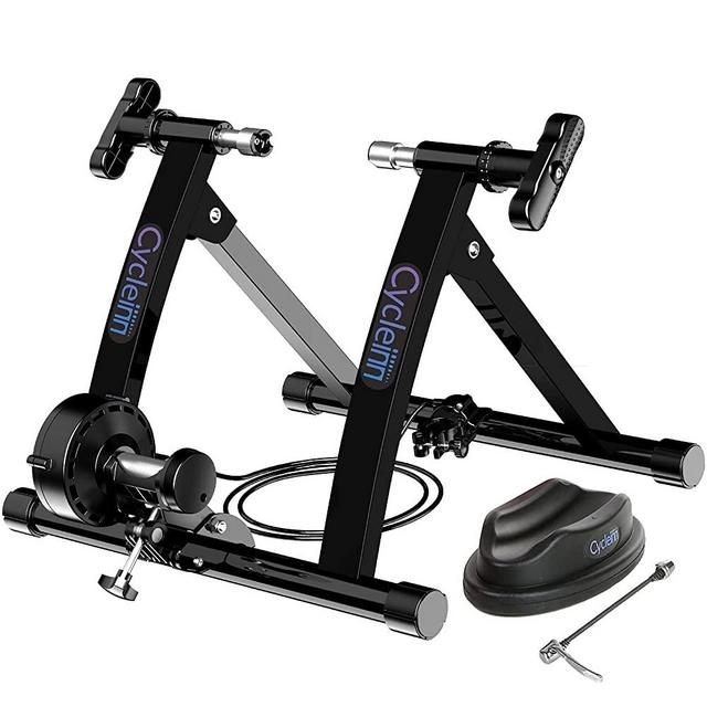 Cycleinn Magnetic Bike Trainer Stand for Indoor Exercise Riding, Noise Reduction, 8 Levels Resistance Setting, Stationary Bike Resistance Trainer for 26"-28", 700C Wheels