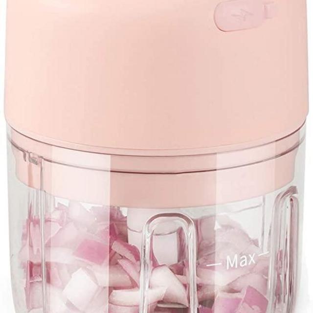 Wireless Electric Small Food Processor, Mini Food Chopper For Garlic Veggie Vegetables Fruit,Salad Mincing & Puree,Kitchen,1 Cup 250ML,BPA free,Pink