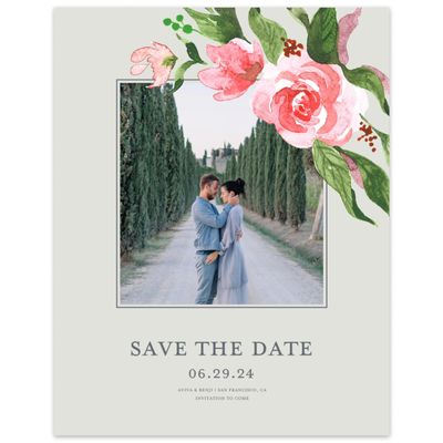 Sage Mist, Grey Wedding Digital Save the Date - Brookstone Photo