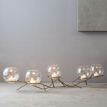 Brass + Glass Globe Centerpiece
