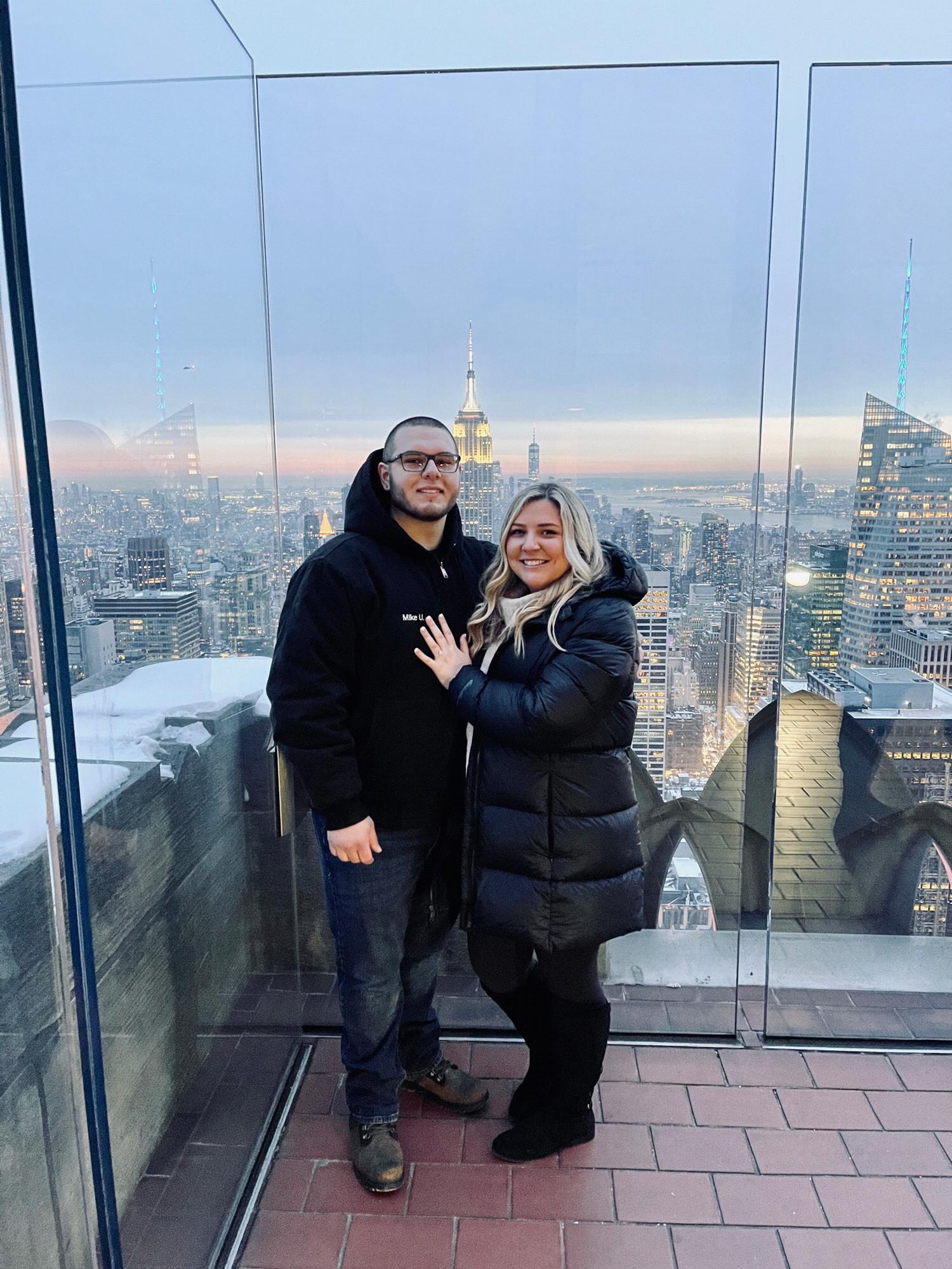Right after he popped the question!