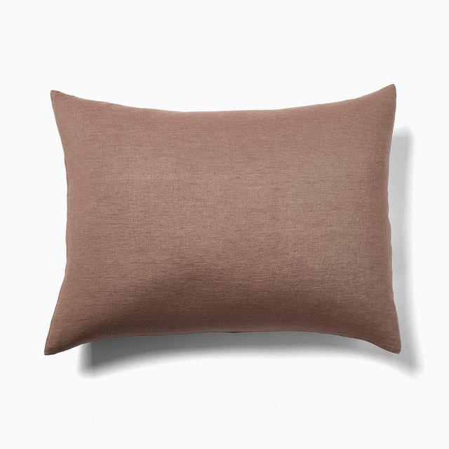 European Flax Linen Standard Sham, Brick