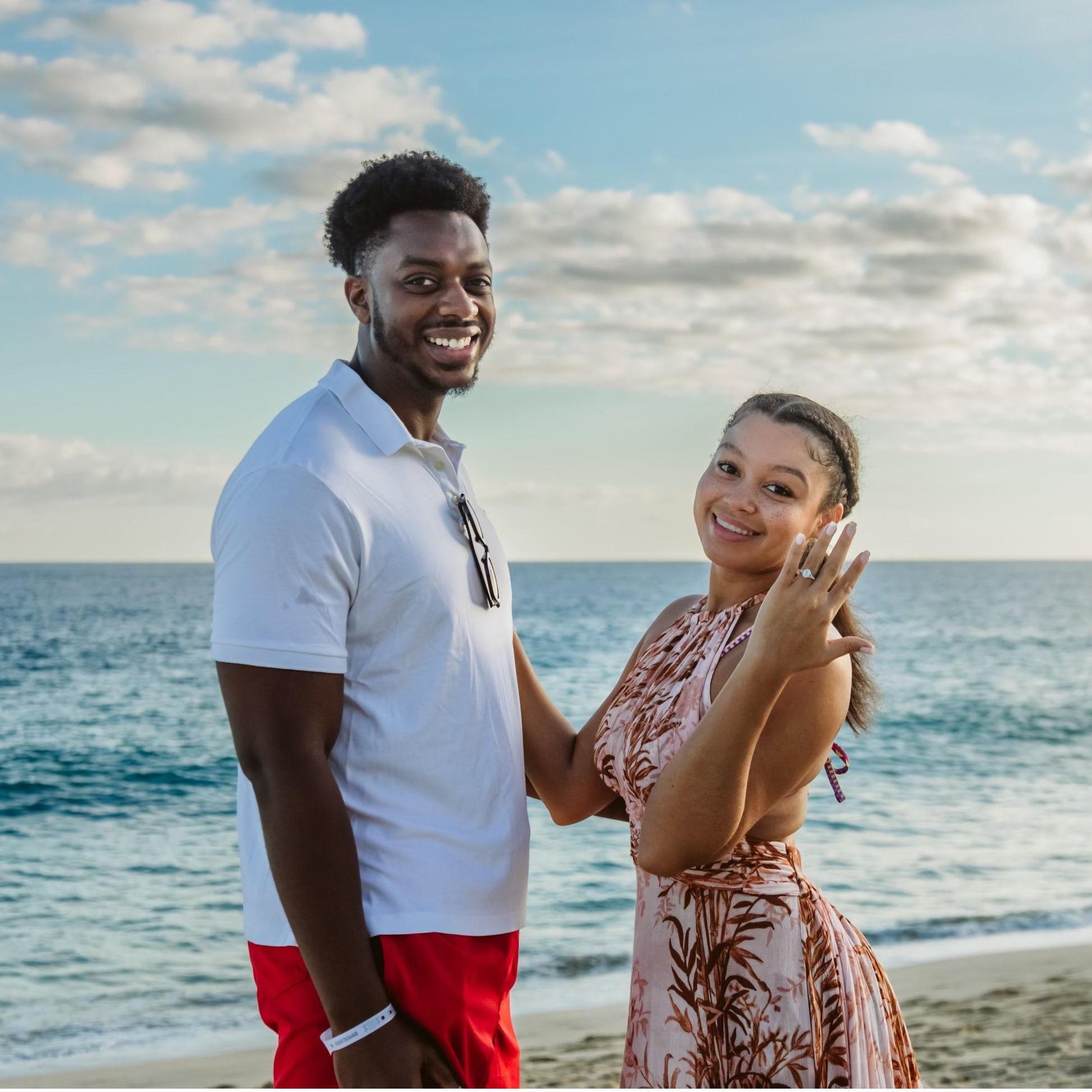 The unforgettable moment of our engagement in Cabo San Lucas.