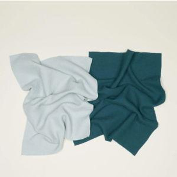 Essential Waffle Dish Towel - Sky / Peacock color