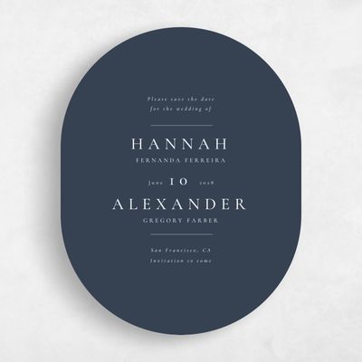 Grayed Navy, Blue Wedding Save the Date - Sloan Portrait