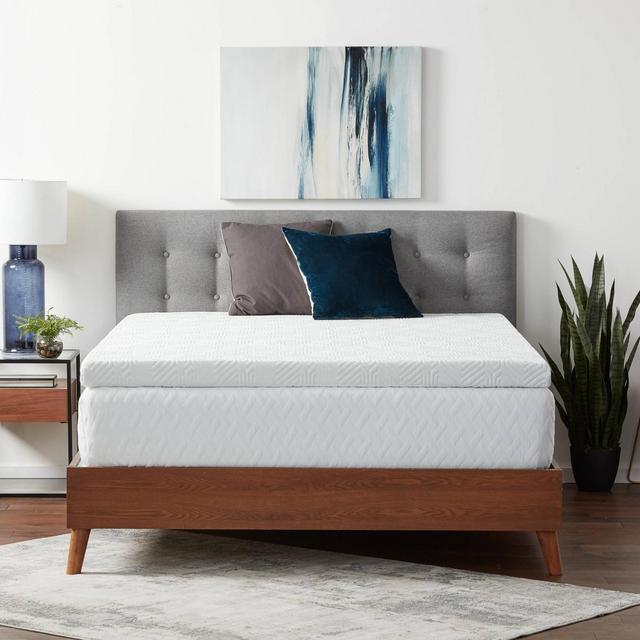Queen 4" Gel Memory Foam Mattress Topper with Breathable Cover - Lucid