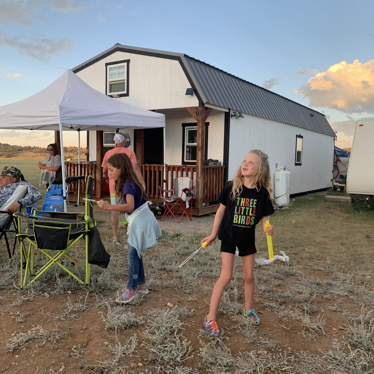 Kyleigh having fun at the Lugo ranch!