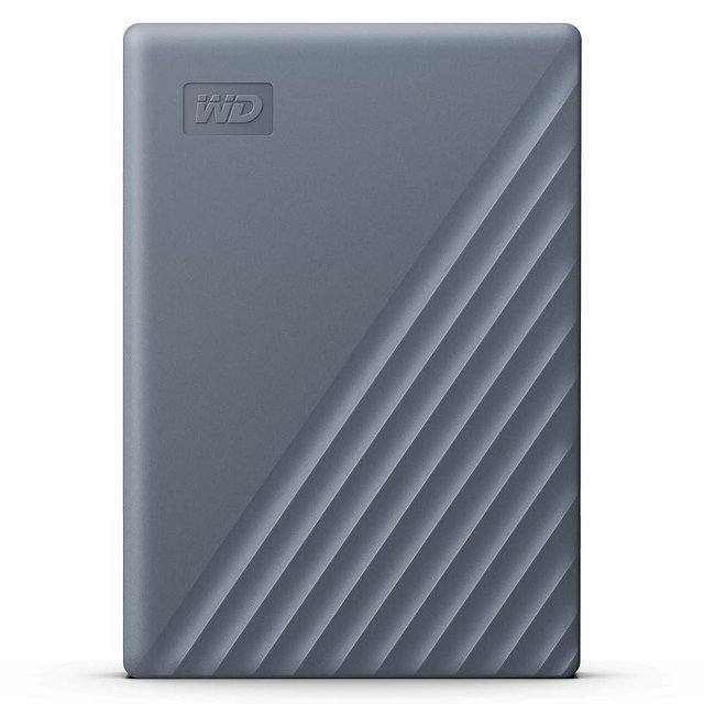 WD 4TB My Passport Portable Hard Drive, Works with USB-C and USB-A, Windows PC, Mac, Chromebook, Gaming Consoles, and Mobile Devices, Backup Software and Password Protection - WDBRMD0040BGY-WESN