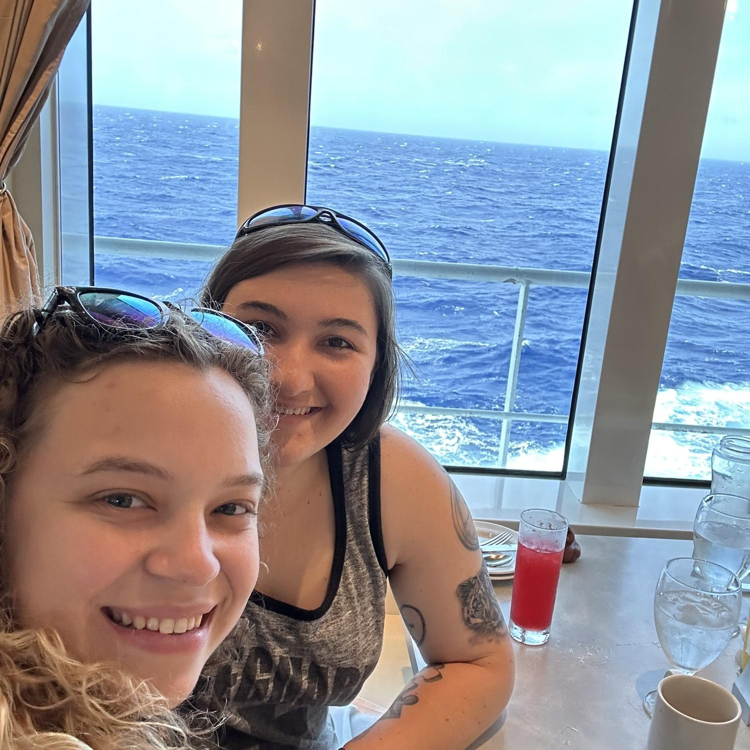 First morning on the ship as an engaged couple!