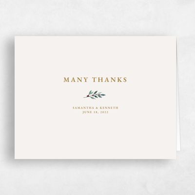Beige Wedding Thank You - Oxley Stamp