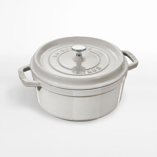 Staub 7-Qt. Round Dutch Oven White Truffle