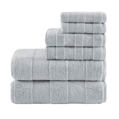 6pc Parker Luxury Stripe Cotton Towel Set
