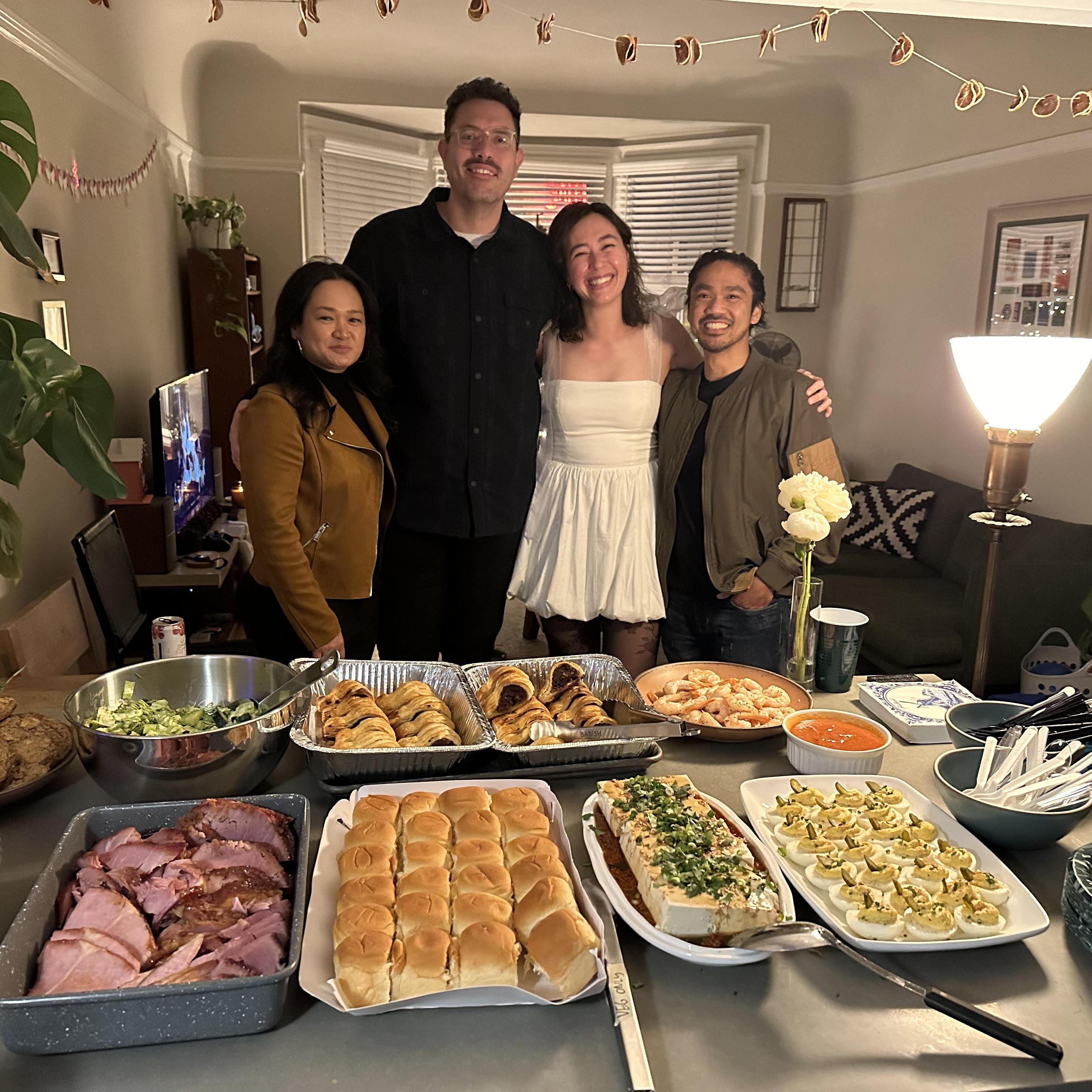 Spared no efforts prepping for our 2nd annual Christmas party (+ engagement party this year)