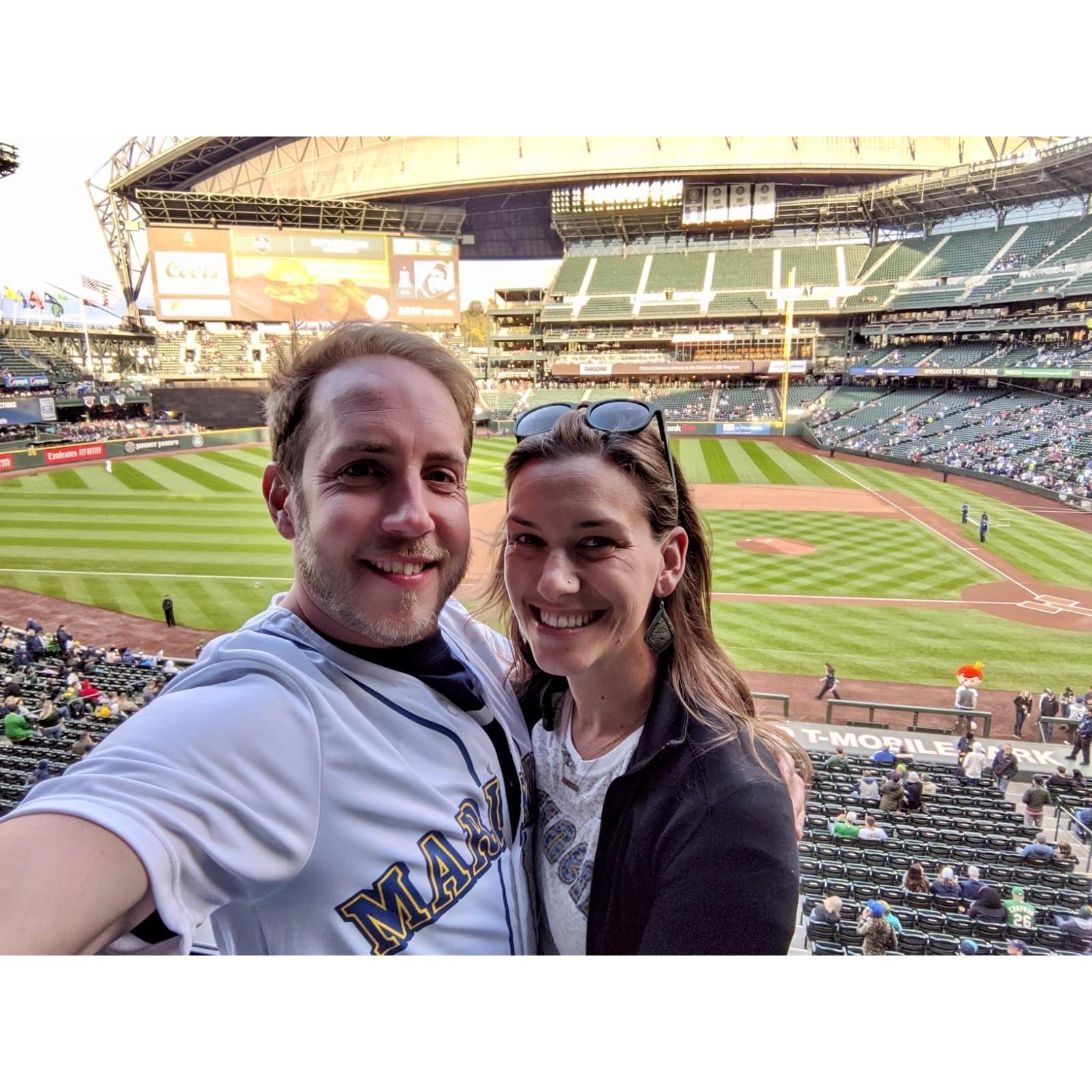 Taking my Marriner to the Mariners game at the beginning of our fabulous fall adventure!