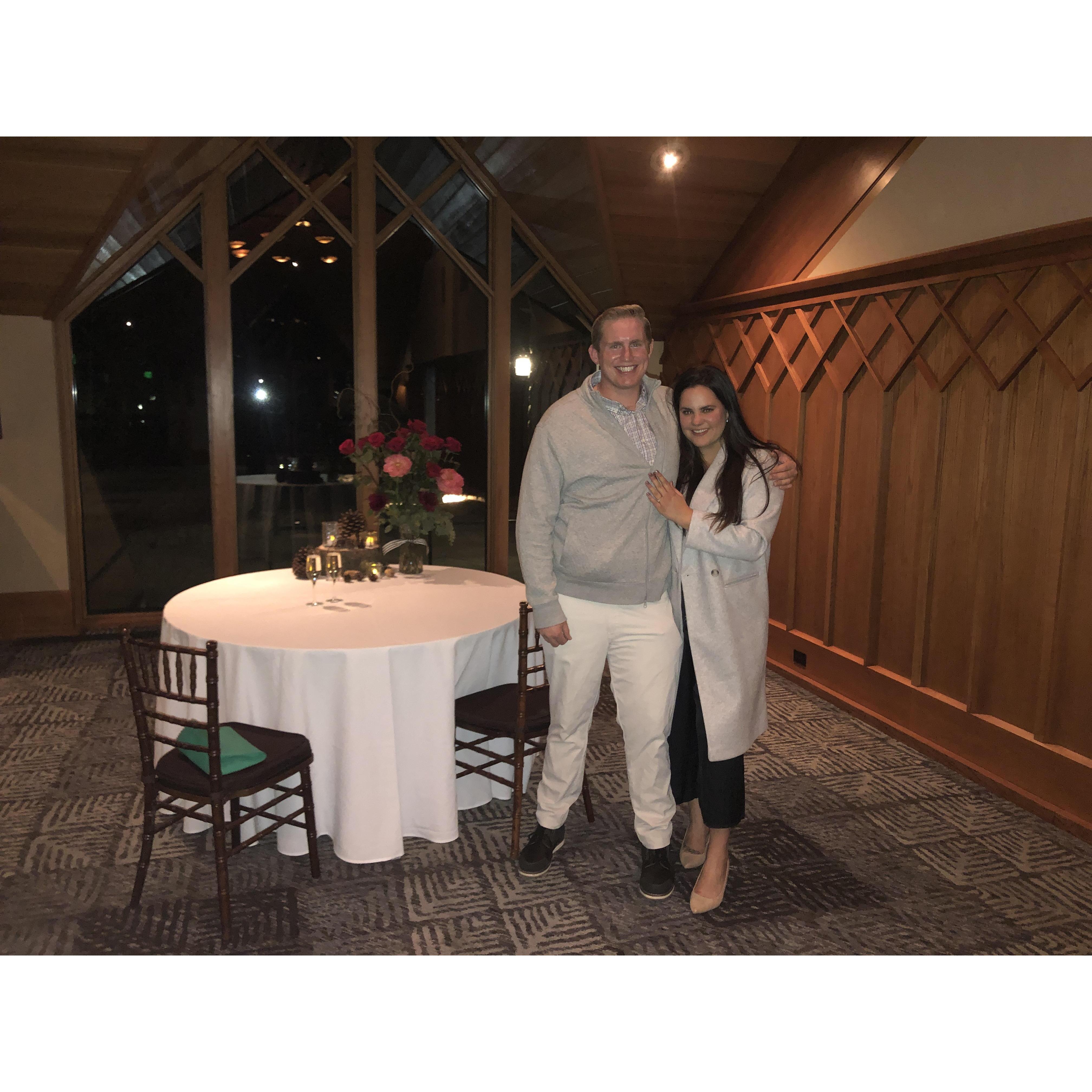 After we got engaged!