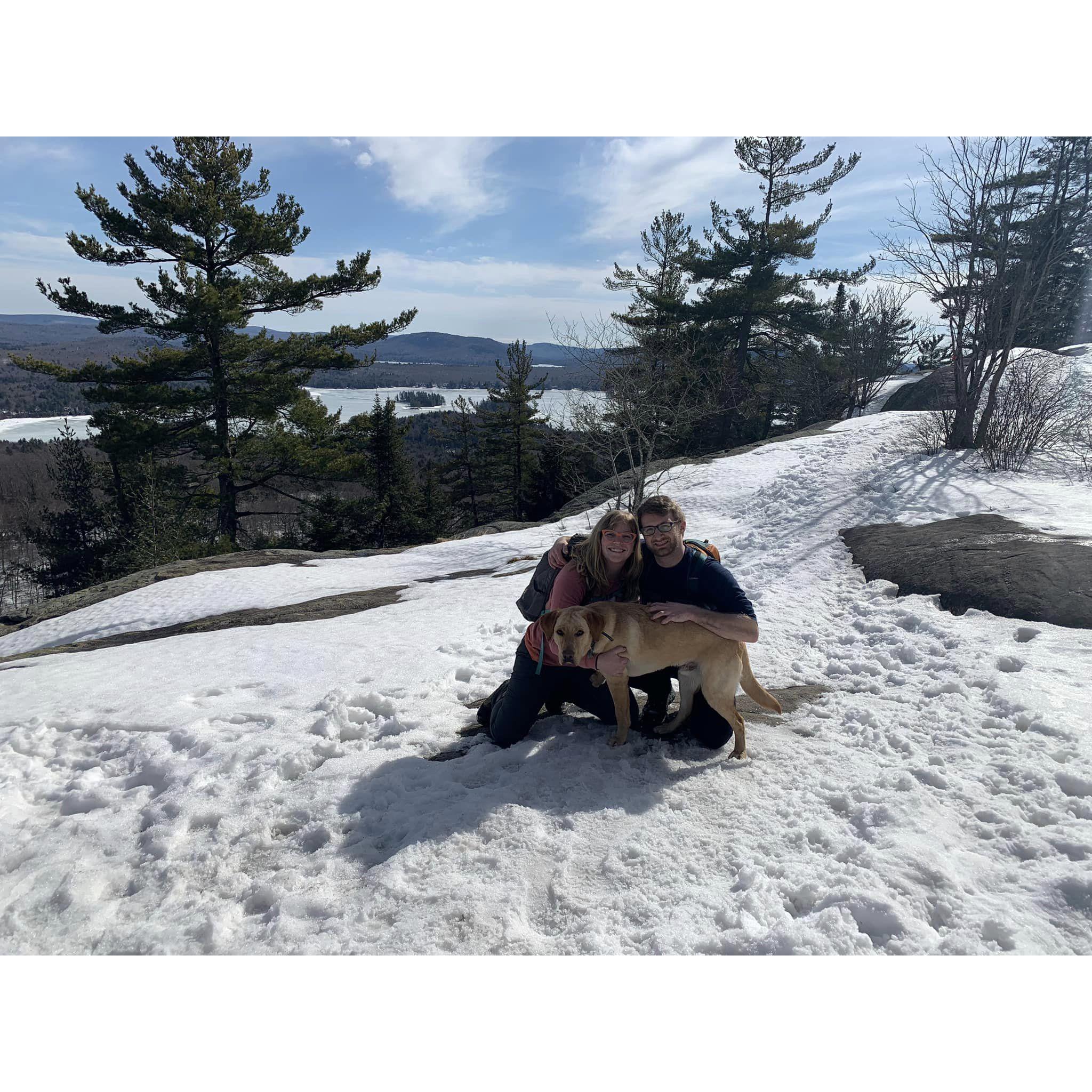 Winter Adirondack adventure, now with Bonzo!