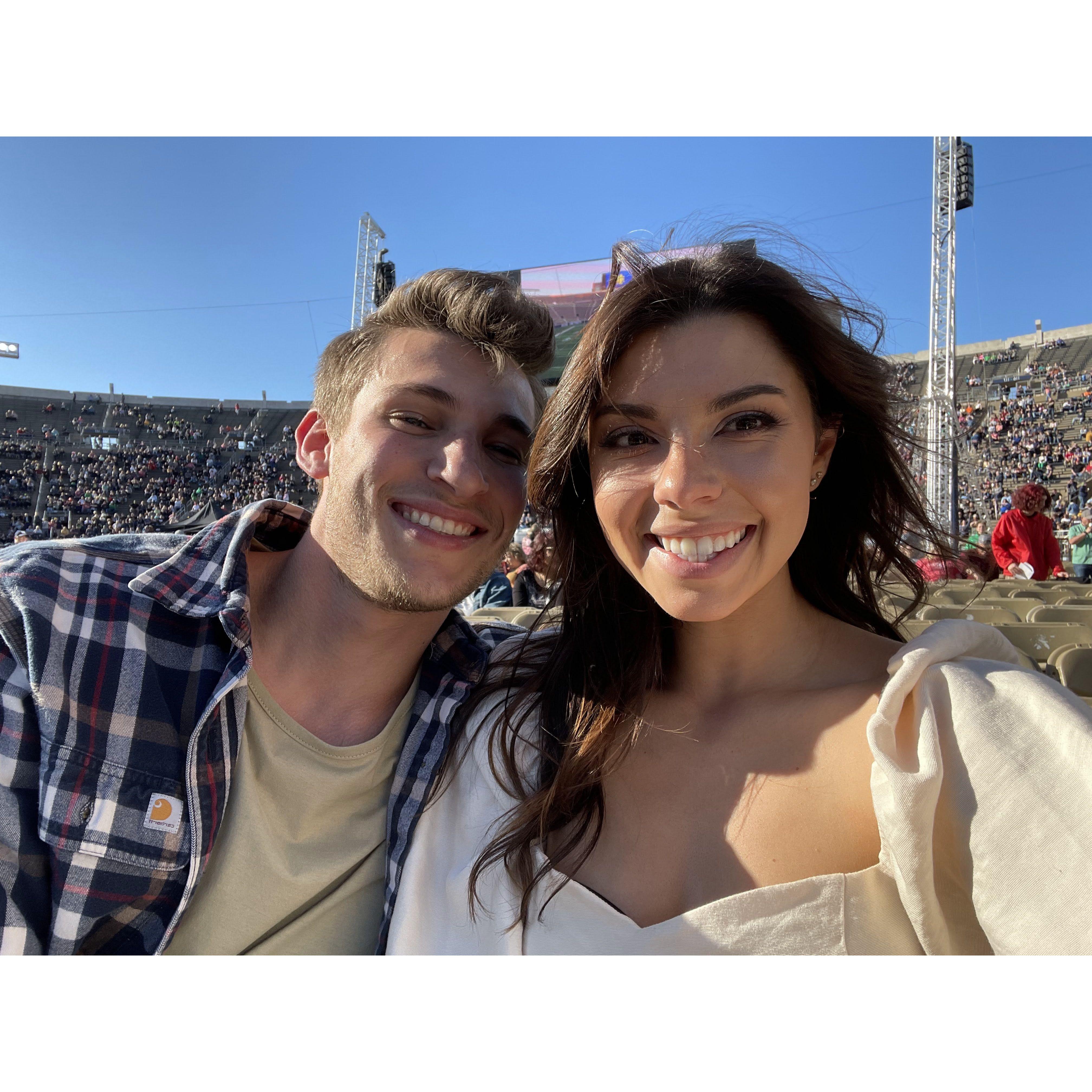 Abby took Luke to see his favorite artist, Garth Brooks, by surprising him with tickets for his graduation from Law School!