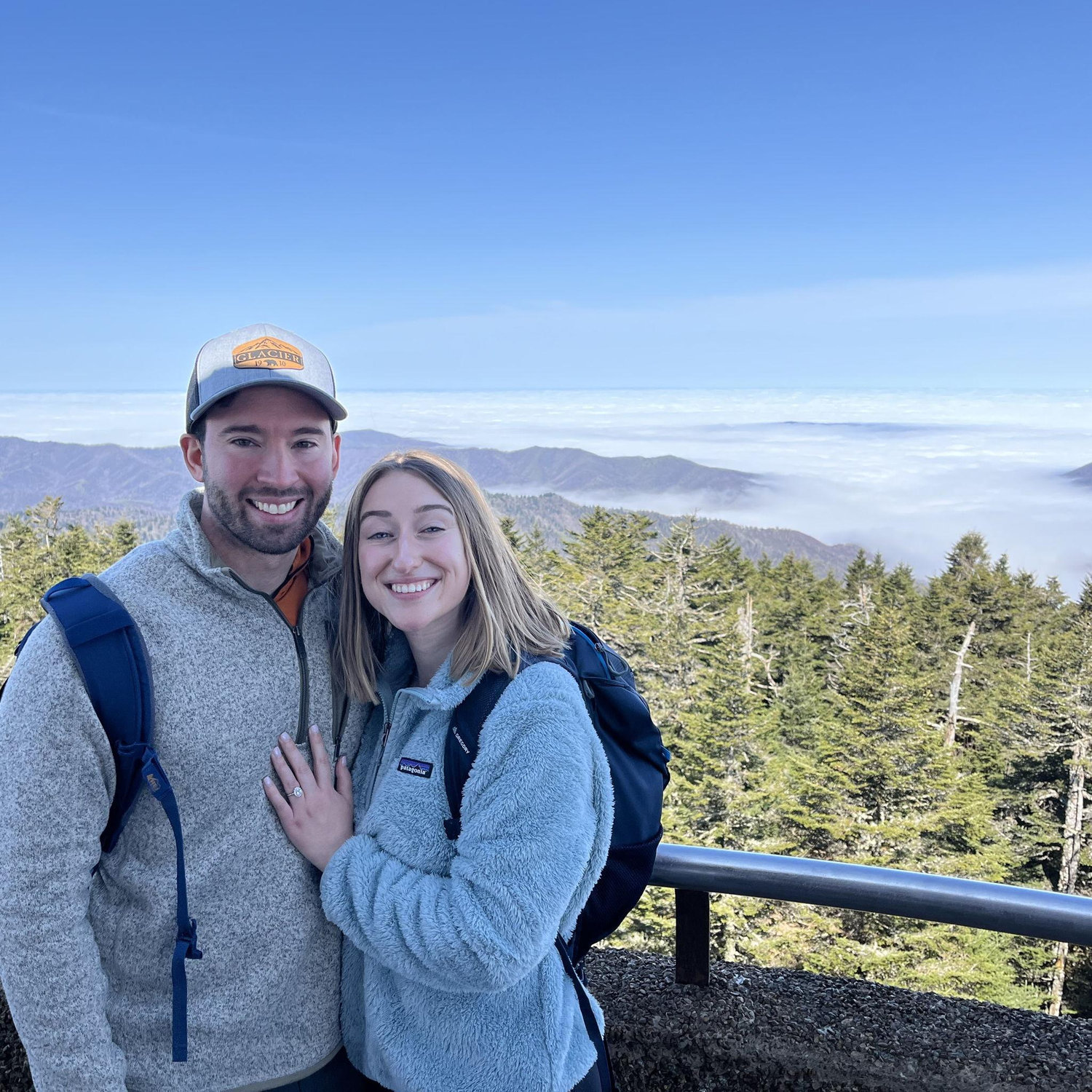 Mike proposed in the Great Smoky Mountains, making it the best spring break ever!