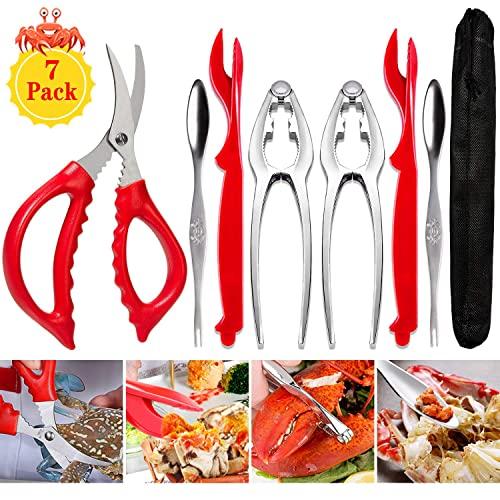 Hiash Food Tongs, Heavy Duty Stainless Steel Kitchen Tongs for Cooking, Barbecue, Serving Scissors Tongs - Buffet Pliers 9 inch