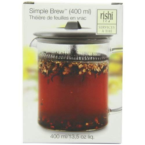 Rishi Tea Simple Brew Loose Leaf Teapot, 13.5 Fl Oz