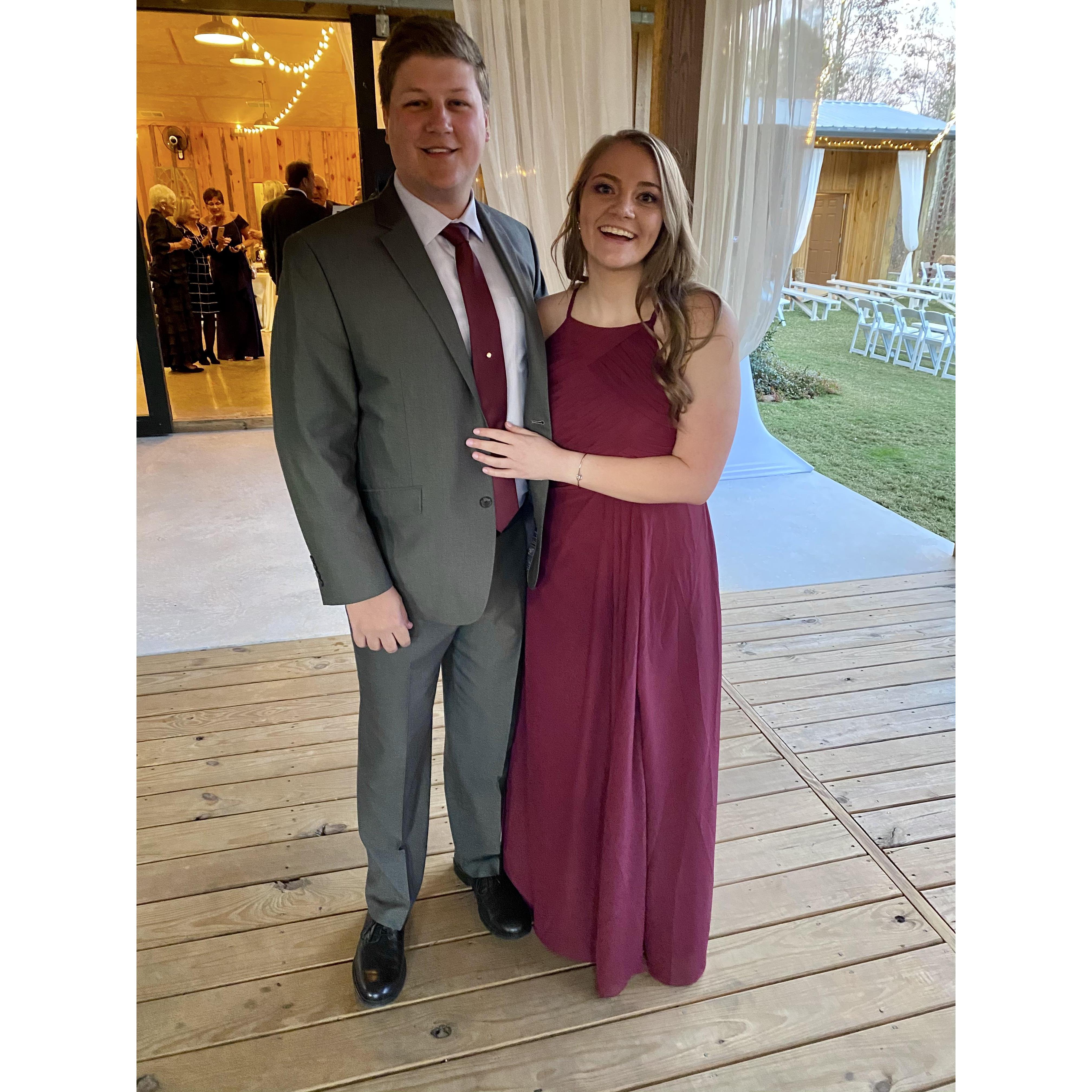 Megan was a bridesmaid in Becky's wedding. Now Becky is a bridesmaid in Megan's wedding!