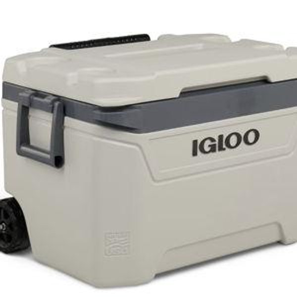 Igloo Bone White and Gray 60-Quart Sunset Roller Cooler